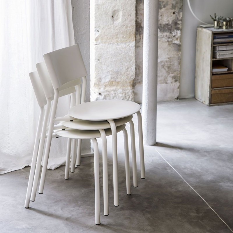 SSD Recycled Plastic Dining Side Chair, Cream White