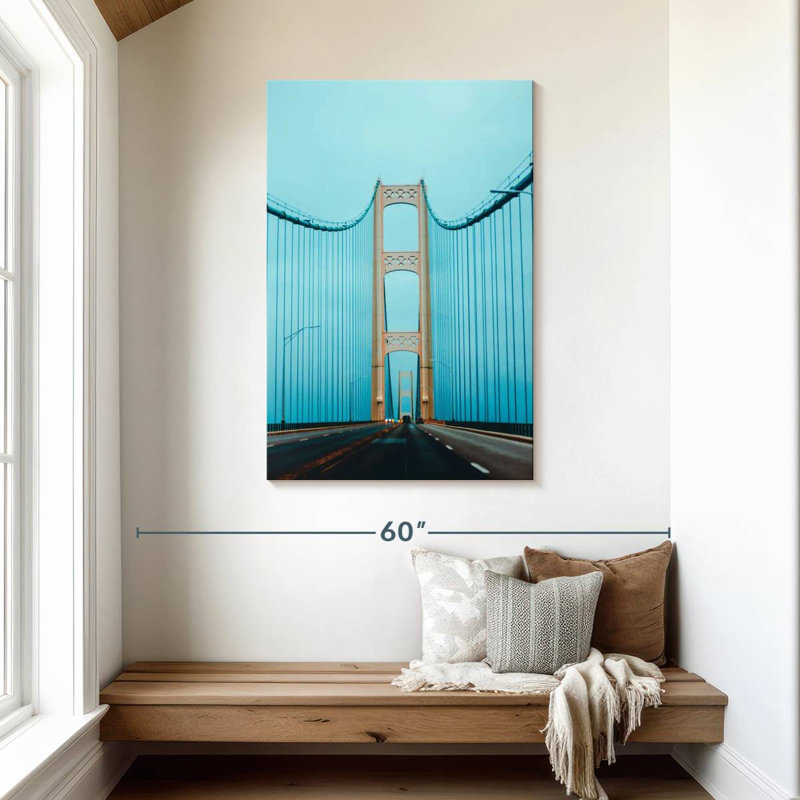Lilin Blue Mackinac Bridge, H 45 po x l 30 po