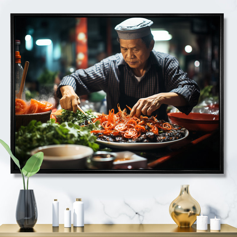 Vietnamese Street Food II, H 16 po x l 32 po x P 1 po, Cadre flottant noir