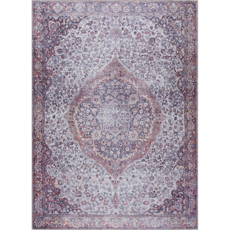 Performance Washable Oriental Indoor Rug, Rectangle 7'10" x 10'2"