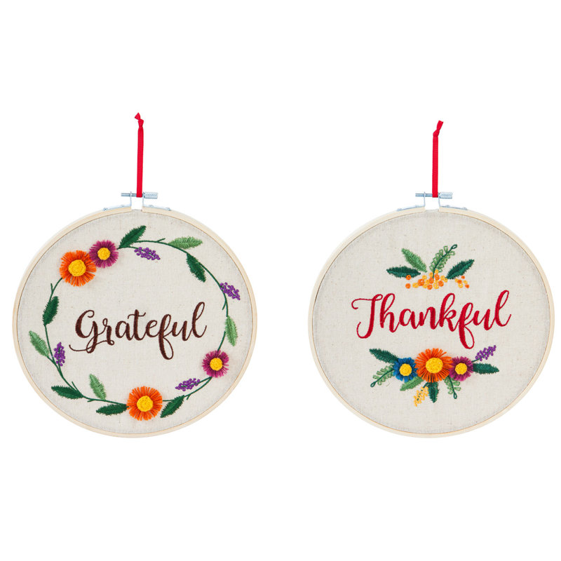 Ensemble de décoration murales en bois à cadre chaussette noël 2 pièces