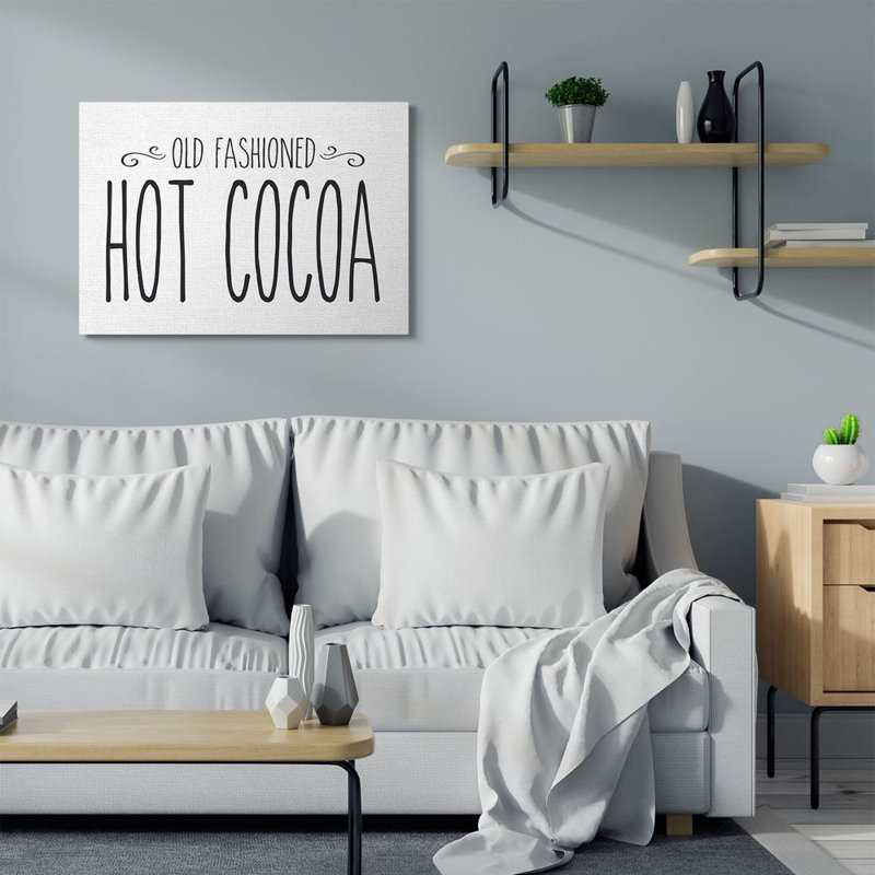 «Hot Cocoa», reproduction d'art textuel, Toile tendue, H 30 po x l 40 po