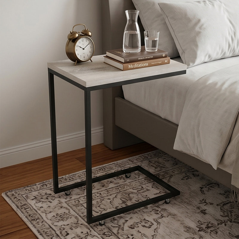 Table de bout mobile en forme de C Barrow