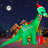 Christmas Inflatables 11.8 FT Christmas Dinosaur Inflatable Eating Xmas Tree with Built-in LEDs