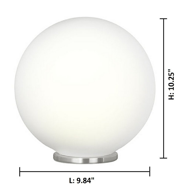 Lampe de table Mia, H 10,25 po x l 9,84 po x P 9,84 po, Argent