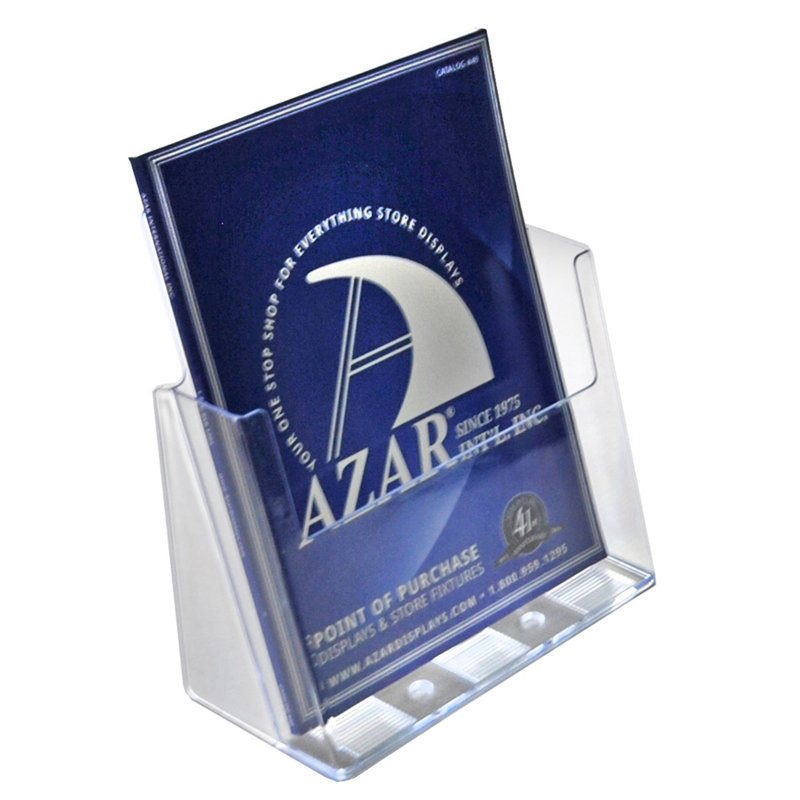 Clear Plastic Desktop Brochure Holder, 8.5" x 11"