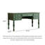 Bureau traditionnel en bois vert pour chambre, bureau à domicile et salle d'étude-1230112293