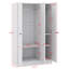 Armoire à 3 portes avec tablettes-823359335