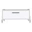 Table basse 15 po Shan avec armoire basse et tablette ouverte blanc Shan