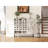 44.3"Farmhouse Sideboard Cabinet With Storage,Coffee Bar Console Table With Storage,Rustic Storage Cabinet With Arched Lattice Doors And Drawer   For Living Room,Kitchen, Entryway Retro White