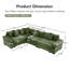Canapé modulaire surdimensionné en velours côtelé avec 4 coussins décoratifs Modern-613347454