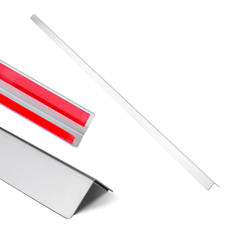Stainless Steel Wall Corner Protector with 3M Tape, 1.5" x 96" x 1.5"