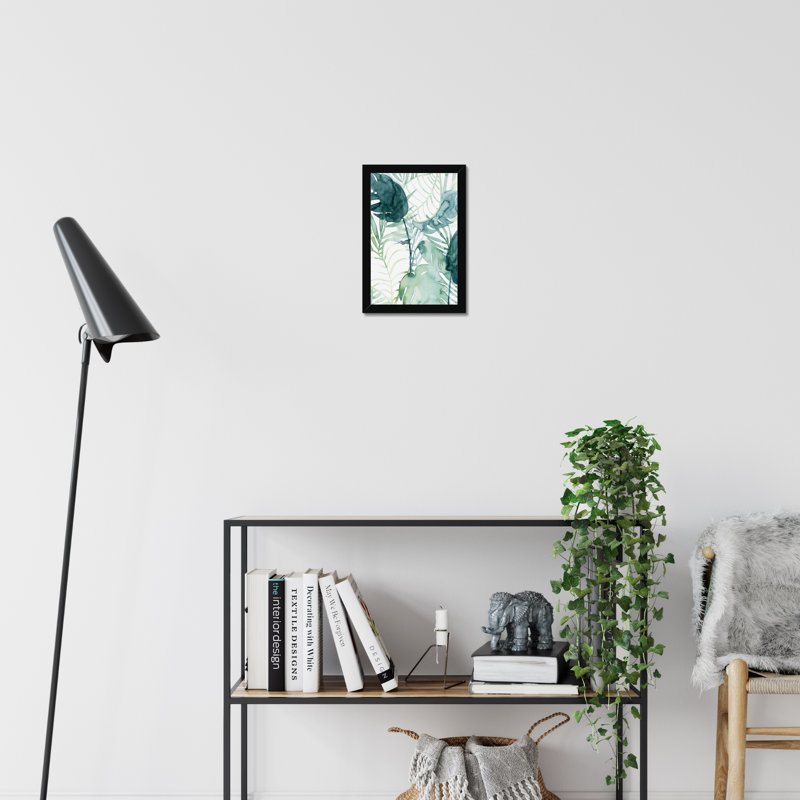 Palm Pieces II by Grace Popp - Painting, 34cm H x 24cm W, Black Framed Paper Print