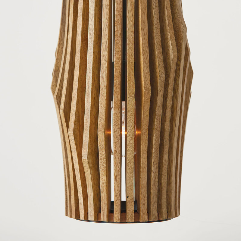 1 - Light Wood Cylinder Pendant