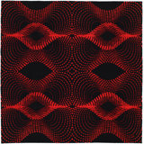 Karim Rashid - 'Gamma Black/Red' Rug 6' X 6'
