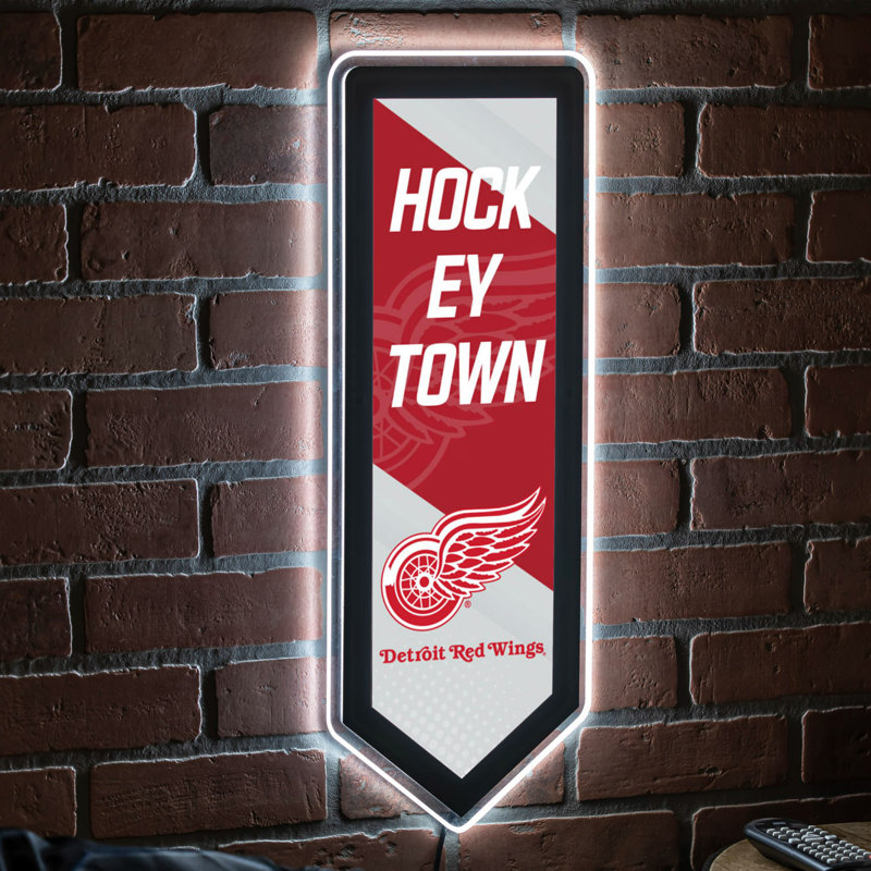 Enseigne murale NHL Team Pennant, Red Wings de Detroit