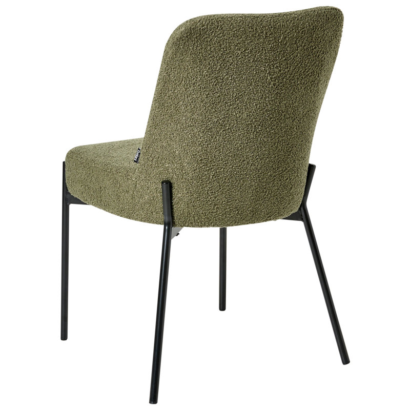 Set of 2 Chairs MALIN Boucle Light Beige, Geen