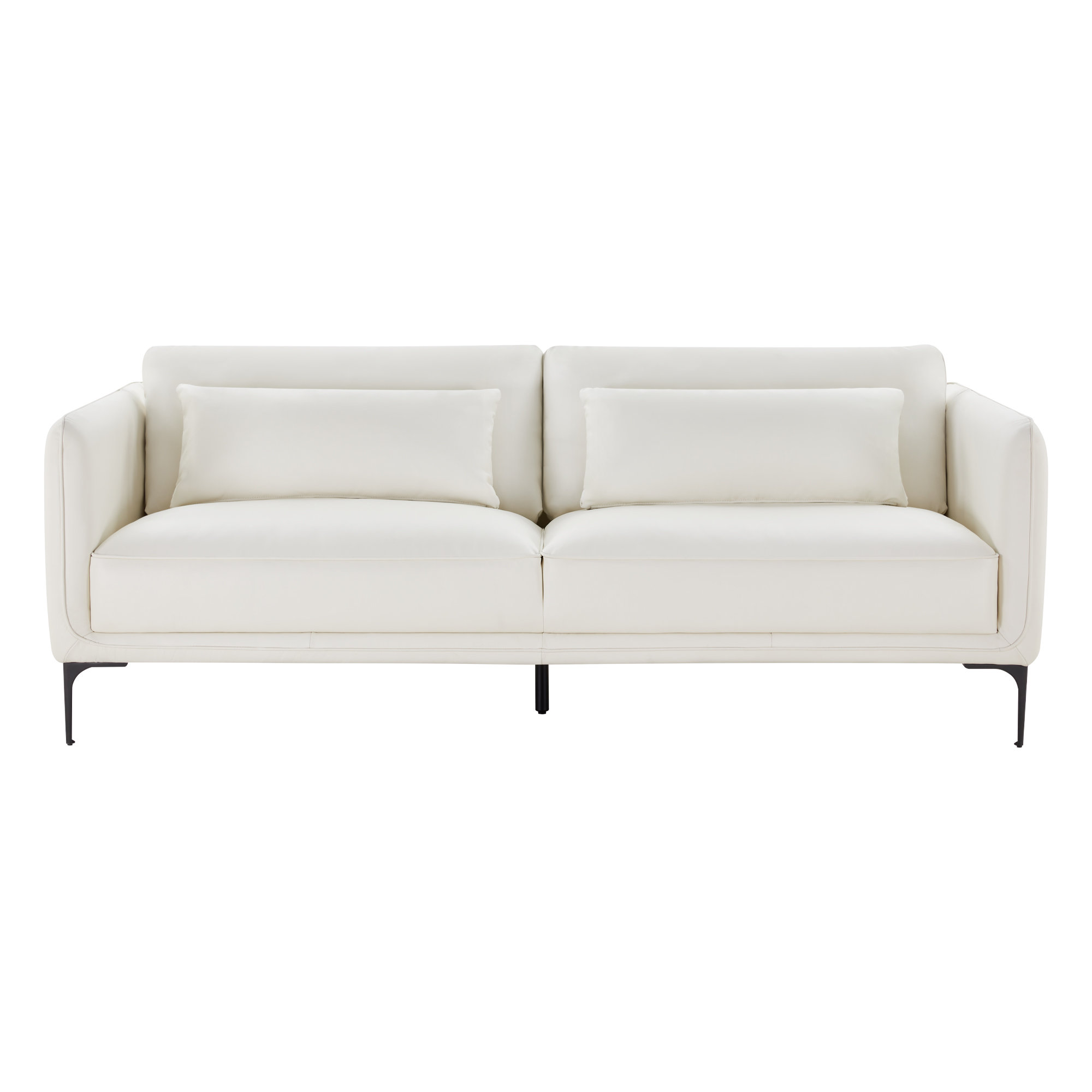 Rae 2 Piece Upholstered Living Room Set, Impression White