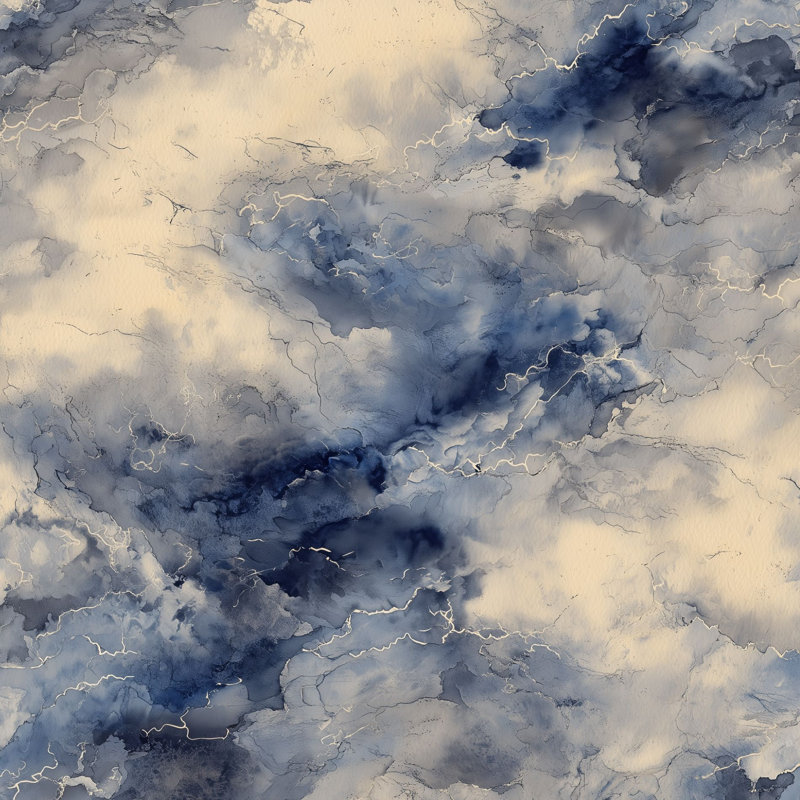 Papier peint indigo indélébile bleu peler et coller