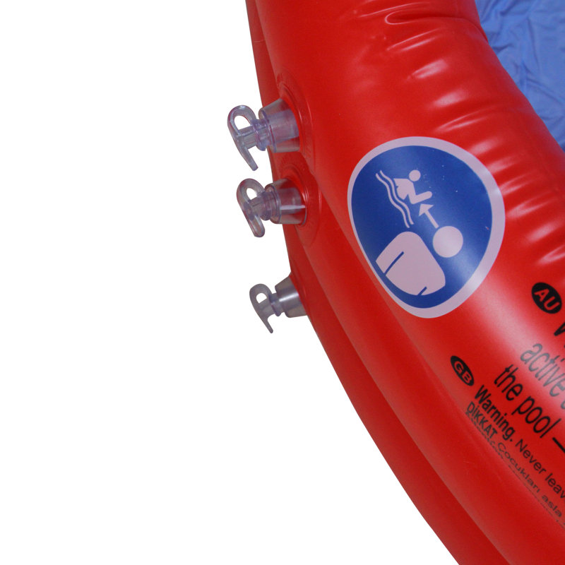39" Red Triple Ring Round Inflatable Children's Swimming Pool