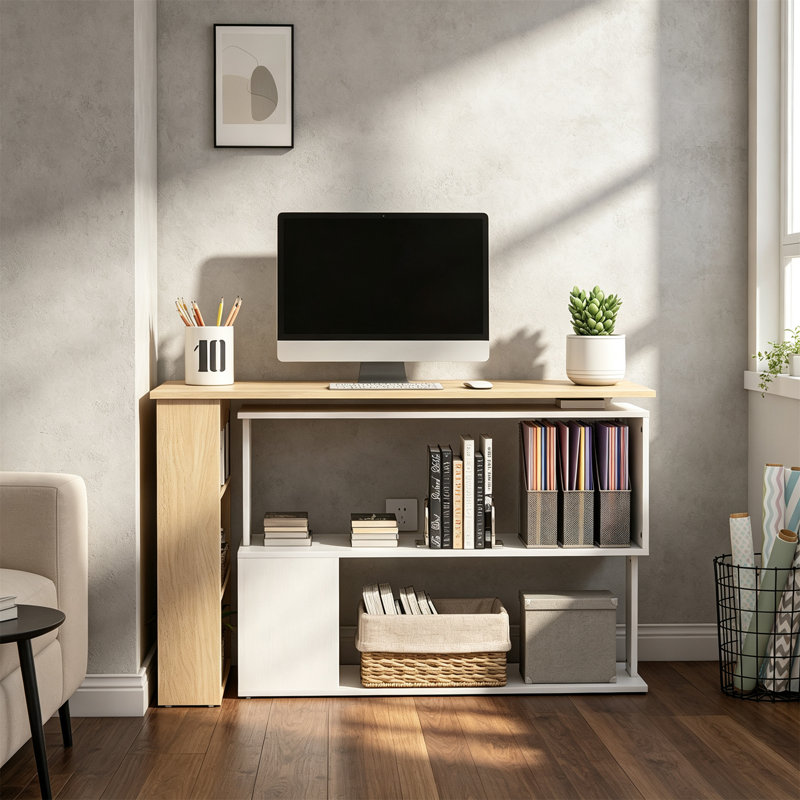 L-Shaped MDF Computer Desk