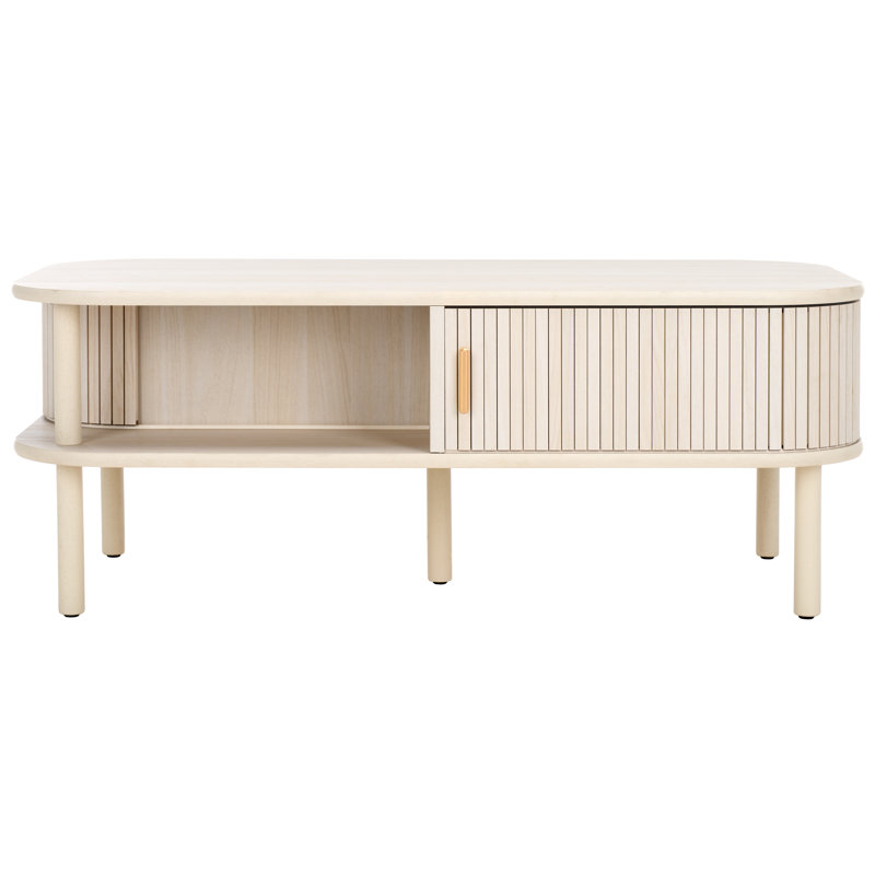 Table basse Cestar, Blanc décoloré