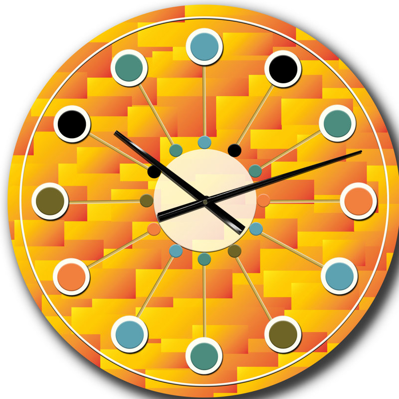 Horloge murale rétro Mid-Century, Grand