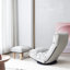 Chaise inclinable avec fond rotatif, pour plus de commodité et de flexibilité - tête réglable - métal, lin gris