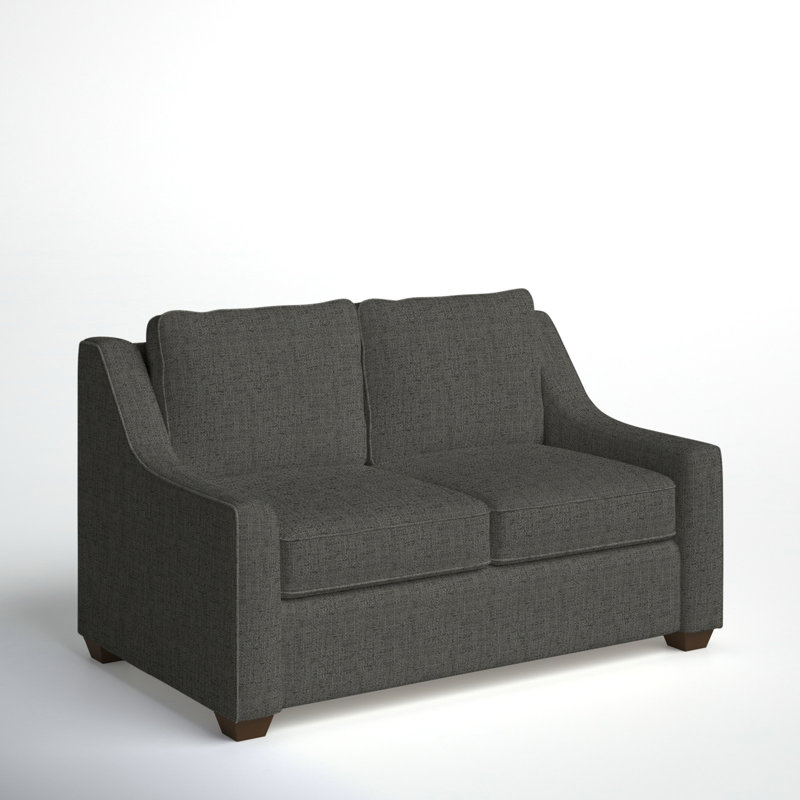 Gemi Upholstered 56.5'' Sofa, Zuma Charcoal Textured Linen