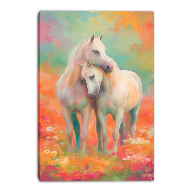 Art mural sur toile tendue pastel, L 30 po x H 40 po x P 1,5 po