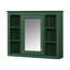 Meuble-lavabo avec miroir, 3 tiroirs et 2 portes à fermeture douce pour lavabo simple de rangement 4-567614416