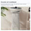 Modern Minimalist Beige Ceramic Pedestal Bathroom Sink with Complete Faucet Assembly