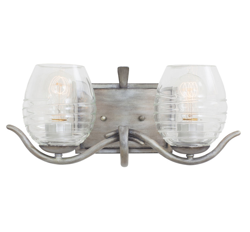 Éclairage pour meuble-lavabo 2 lumières Seabrook, Lune argentée