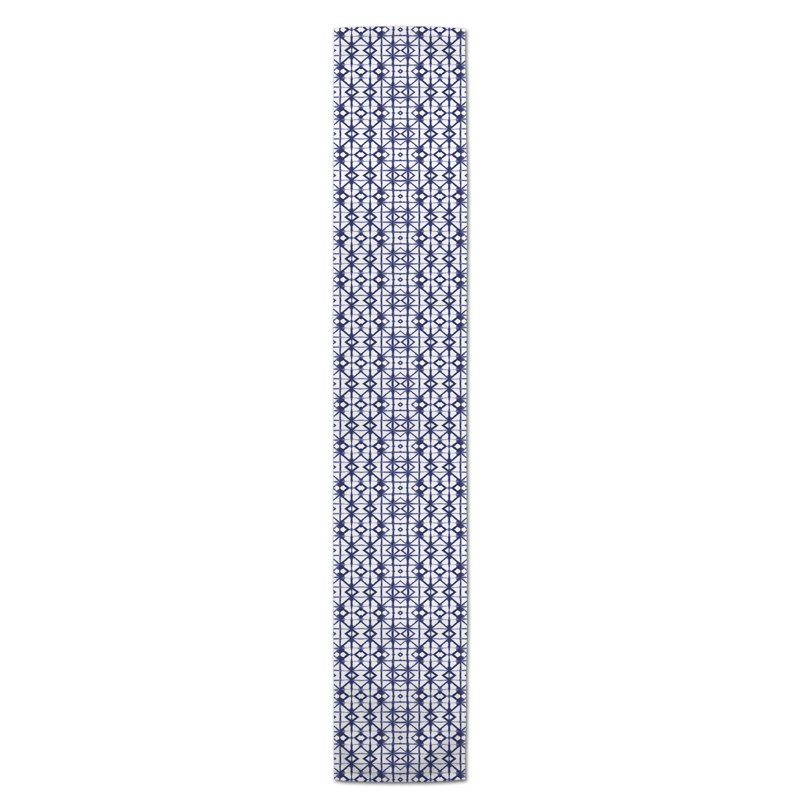 72" x 16", Navy Blue, Mablethorpe Shibori