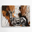 Faune, art mural noir en métal Impala-1484856272