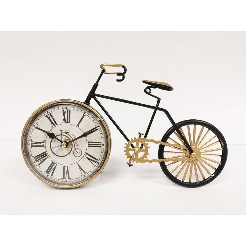 Horloge de table en bronze patiné