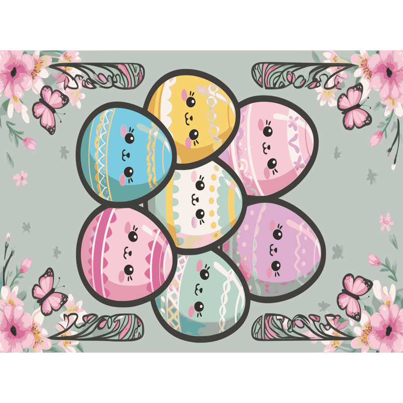 Le tapis des Fêtes de Pâques Printemps Aisle®, Rectangle 7 pi x 9 pi