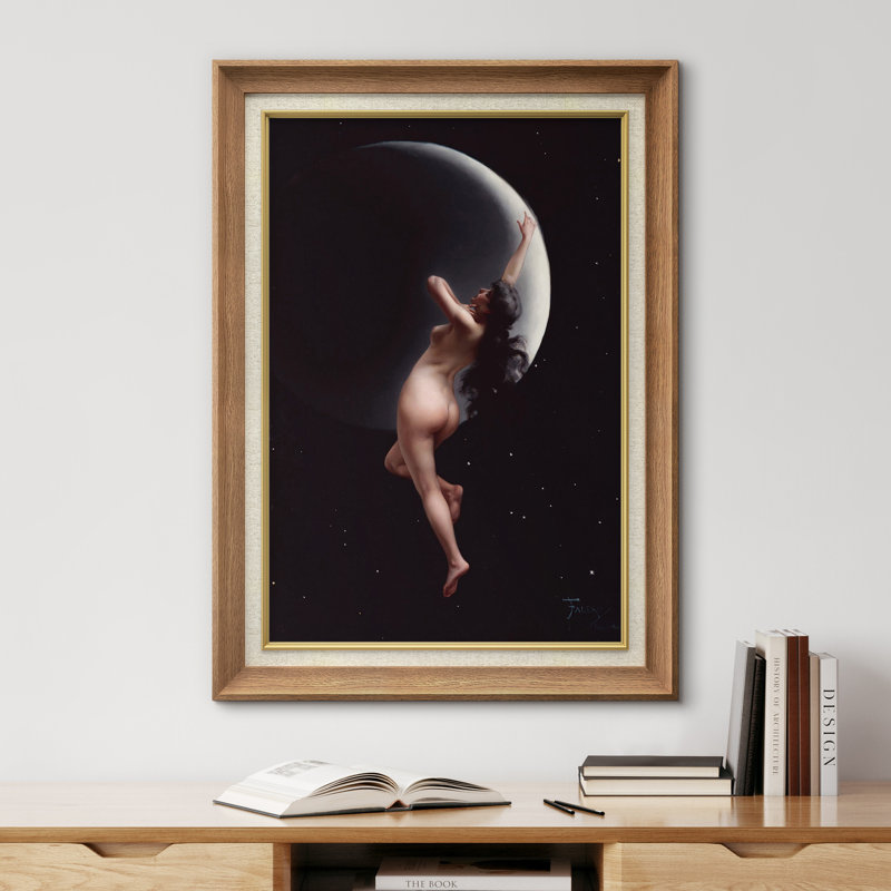 Illustration de déesse céleste au clair de lune, images de personnages mythiques, impression sur toile encadrée