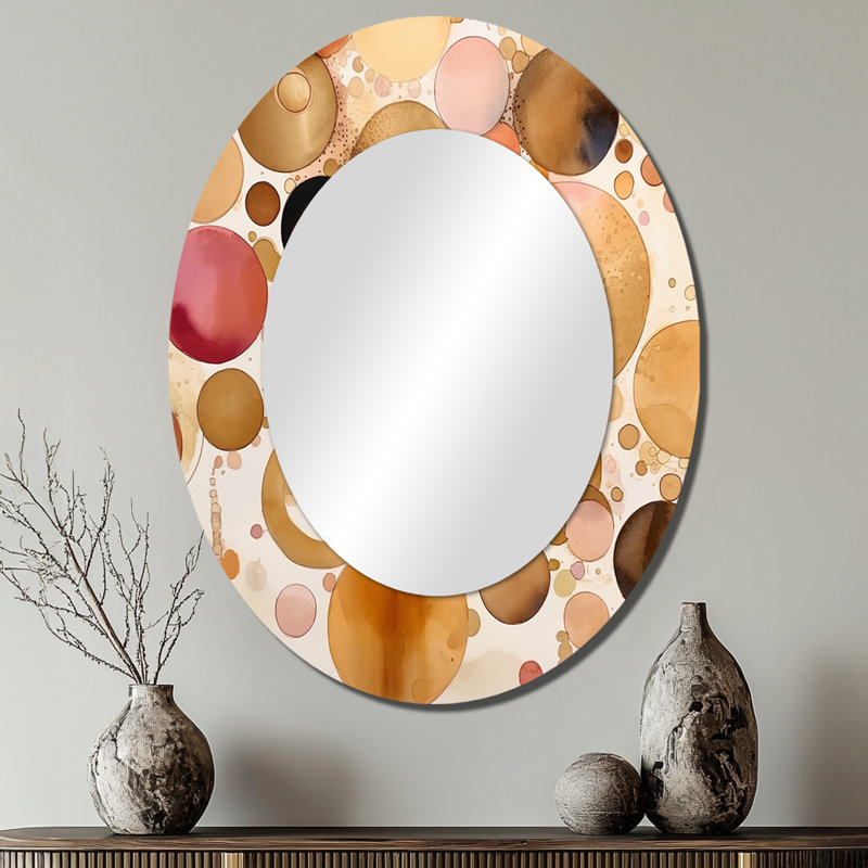 Décoration murale miroir ovale «Afprès Dreams Boho Chic», 40 po x 30 po