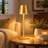 Gold Rechargeable Cordless Table Lamp with Touch Control and 3 Color Modes