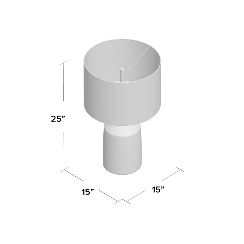Lockwood Concrete Table Lamp - Modern 25" Design