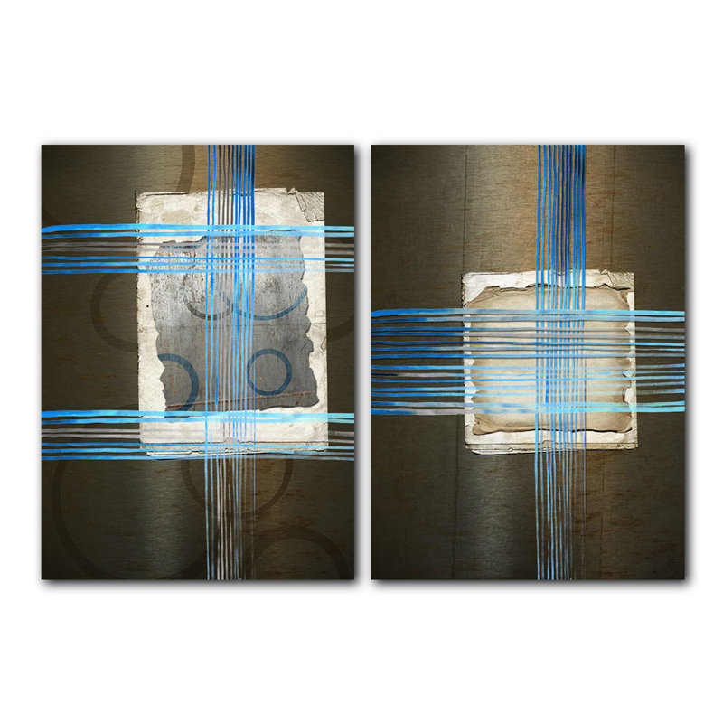 « abstract spa »-2 pièces, impression sur toile tendue