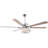 65" Modern Large Silver Crystal Ceiling Fan with Light Kit and Remote 6-speed Reversible Motor with Crsyarl Shade-1384870063