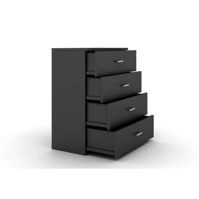 My-Hite Metal Vertical Filing Cabinet with 4 Drawers, Interlock System, Glide Suspension by Friant