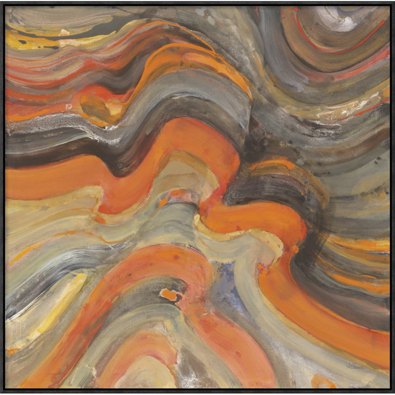 " Floating Lava " by Albena Hristova, 18" H x 18" W, Wrapped Canvas, No Matte