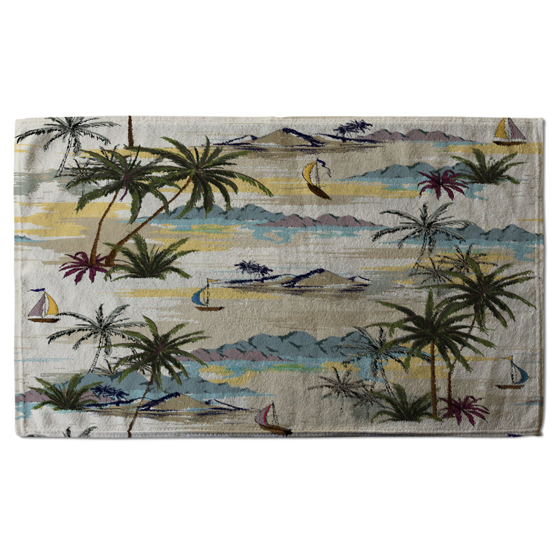 Cotton Floral Waffle Kitchen Towel
