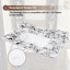 Plateau de meuble-lavabo de salle de bain rectangulaire avec lavabo en céramique encastré et 3 trous de robinet