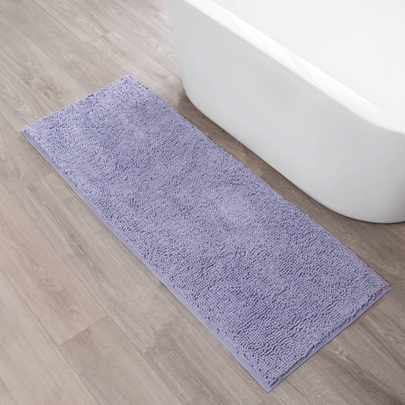 Non-Slip Bath Mat - Basics by Wayfair™, Lavender, Single - 24" L x 60" W