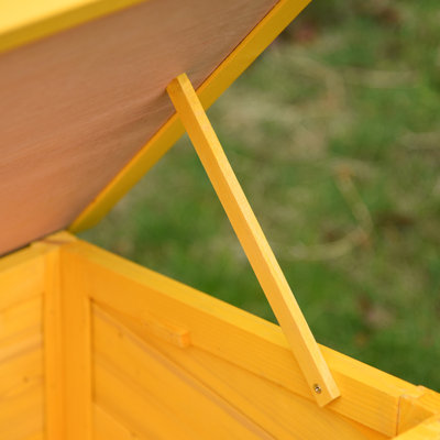 Omarion Garden Wooden Cat House Outdoor Waterproof Roof with Door Window