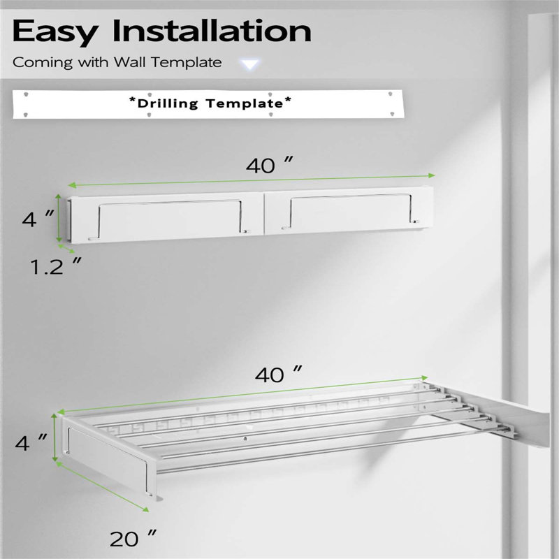Stainless Steel Foldable Wall-Mounted Drying Rack
